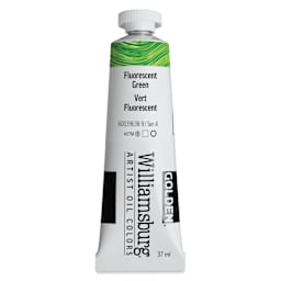 Williamsburg Handmade Oil Paint - Fluorescent Green, 37 ml tube