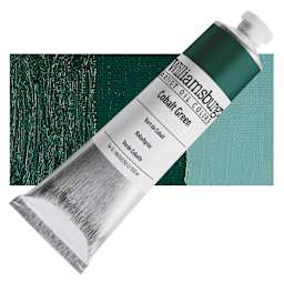 Williamsburg Handmade Oil Paint - Cobalt Green, 150 ml tube and swatch
