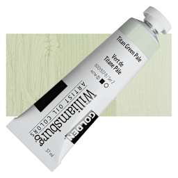 Williamsburg Handmade Oil Paint - Titan Green Pale, 37 ml tube and swatch