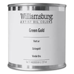 Williamsburg Handmade Oil Paints - Green Gold, 8 oz can