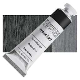 Williamsburg Handmade Oil Paint - German Earth, 37 ml tube and swatch