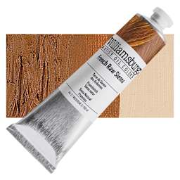 Williamsburg Handmade Oil Paint - French Raw Sienna, 150 ml tube and swatch