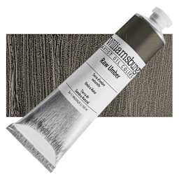Williamsburg Handmade Oil Paint - Raw Umber, 150 ml tube and swatch