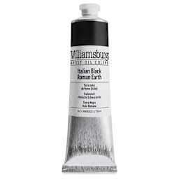 Williamsburg Handmade Oil Paint - Italian Black Roman Earth, 150 ml tube