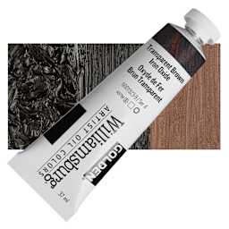 Williamsburg Handmade Oil Paint - Transparent Brown Iron Oxide, 37 ml tube and swatch