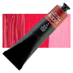 Blockx Artist Oil Color - Rose Lake, 200 ml tube and swatch