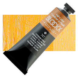 Blockx Artist Oil Color - Cadmium Yellow Deep, 35 ml Tube and swatch