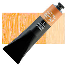 Blockx Artist Oil Color - Naples Yellow Reddish, 200 ml tube and swatch