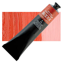 Blockx Artist Oil Color - Capucine Yellow Light, 200 ml tube and swatch
