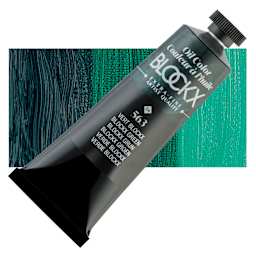 Blockx Artist Oil Color - Blockx Green, 35 ml Tube and swatch