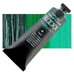 Blockx Artist Oil Color - Phthalo Green, 35 ml tube and swatch