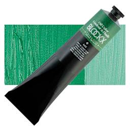 Blockx Artist Oil Color - Cobalt Green Light, 200 ml Tube and swatch
