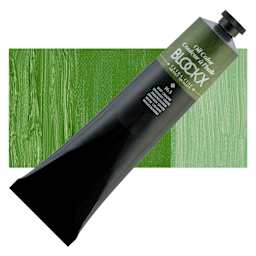 Blockx Artist Oil Color - Cinnabar Green, 200 ml Tube and swatch