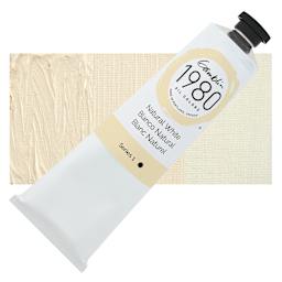 Gamblin 1980 Oils - Natural White, 150 ml tube and swatch