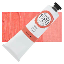 Gamblin 1980 Oils - Coral, 150 ml tube and swatch