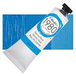 Gamblin 1980 Oils - Sevres Blue, 37 ml tube and swatch