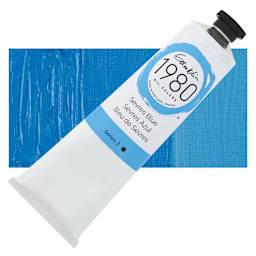 Gamblin 1980 Oils - Sevres Blue, 150 ml tube and swatch