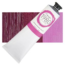 Gamblin 1980 Oil Paint - Quinacridone Violet, 150 ml tube and swatch