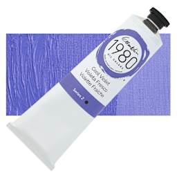 Gamblin 1980 Oils - Cool Violet, 150 ml tube and swatch