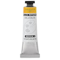 Blick Artists' Oil Color - Cadmium Yellow Deep, 40 ml tube