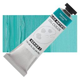 Blick Artists' Oil Paint - Turquoise Light, 40 ml tube and swatch