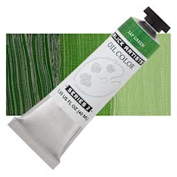 Blick Artists' Oil Paint - Sap Green, 40 ml tube and swatch