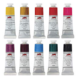 Michael Harding Artists Oil Color - Set of 10, Brick Lane Colors, 40 ml