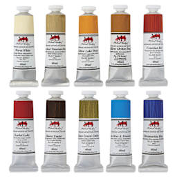 Michael Harding Artists Oil Color - Set of 10, Desert Colors, 40 ml Tubes