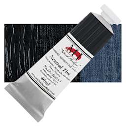 Michael Harding Artists Oil Color - Neutral Tint, 40 ml tube and swatch