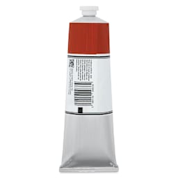 Michael Harding Artists Oil Color - Herculane Red, back of 225 ml tube