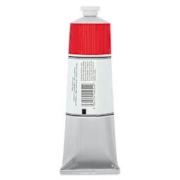 Michael Harding Artists Oil Color - Quinacridone Coral, back of 225 ml tube