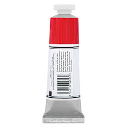 Michael Harding Artists Oil Color - Quinacridone Coral, back of 40 ml tube