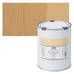 Michael Harding Artists Oil Paint - Warm Light Yellow, 1 Liter and swatch