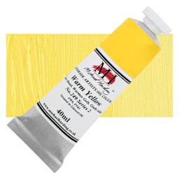 Michael Harding Artists Oil Color - Warm Yellow, 40 ml tube and swatch