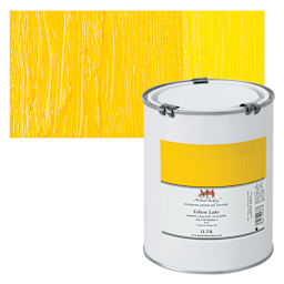 Michael Harding Artists Oil Paint - Yellow Lake, 1 Liter and swatch