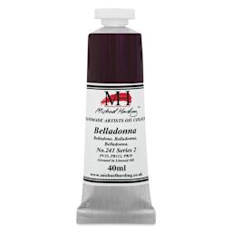 Michael Harding Artists Oil Color - Belladonna, front of 40 ml tube
