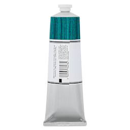 Michael Harding Artists Oil Color - Aqua Green, back of 225 ml tube
