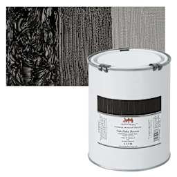 Michael Harding Artists Oil Paint - Van Dyke Brown, 1 Liter and swatch