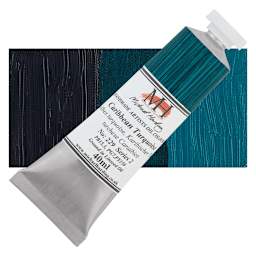 Michael Harding Artists Oil Paint - Caribbean Turquoise, 40 ml tube and swatch