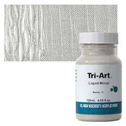 Tri-Art High Viscosity Artist Acrylic - Liquid Mirror, 120 ml jar and swatch