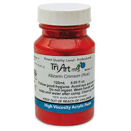 Tri-Art High Viscosity Artist Acrylic - Alizarin Crimson Hue, 120 ml jar