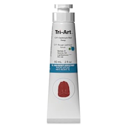 Tri-Art High Viscosity Artist Acrylic - C.P. Cadmium Red Deep, 60 ml tube