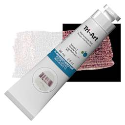 Tri-Art High Viscosity Artist Acrylic - Interference Red, 60 ml tube and swatch