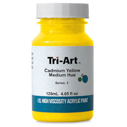 Tri-Art High Viscosity Artist Acrylic - Cadmium Yellow Medium Hue, 120 ml jar