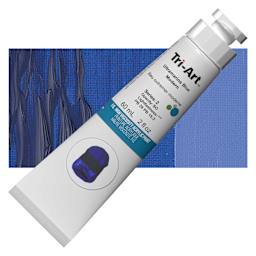 Tri-Art High Viscosity Artist Acrylic - Ultramarine Blue Modern, 60 ml tube and swatch