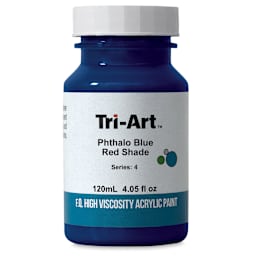Tri-Art High Viscosity Artist Acrylic - Phthalo Blue Red Shade, 120 ml jar