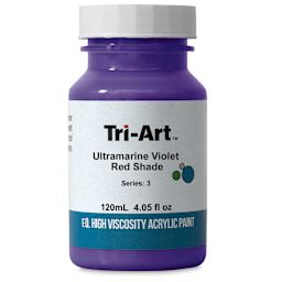 Tri-Art High Viscosity Artist Acrylic - Ultramarine Violet Red Shade, 120 ml jar