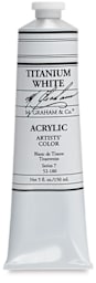 M. Graham Artists' Acrylics - 150 ml tube of Titanium White shown upright