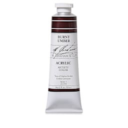 M. Graham Artists' Acrylics - Burnt Umber, 2 oz tube