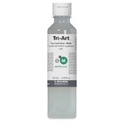 Tri-Art Top Coat Mediums - Front view of bottle of 120 ml Hard Matte Medium